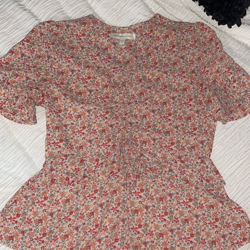 Monteau Los Angeles Floral Blouse